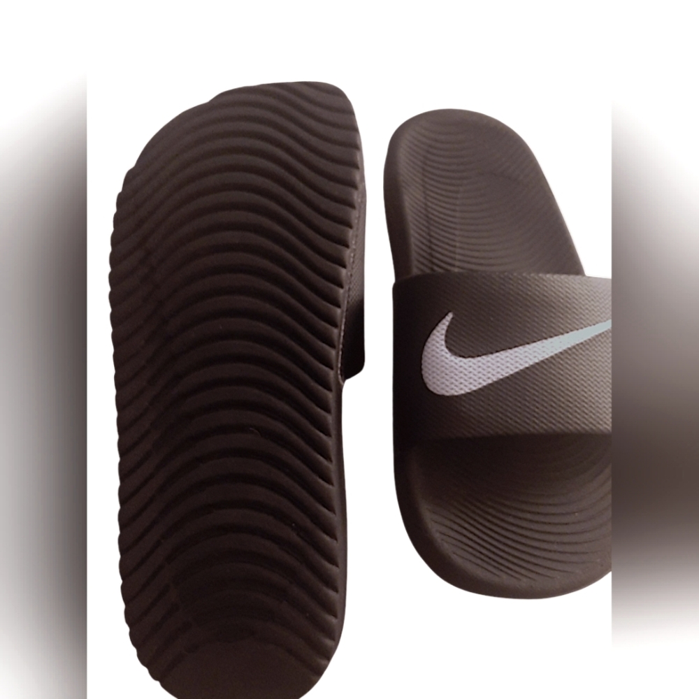 Nike Black and White Slide Sandals